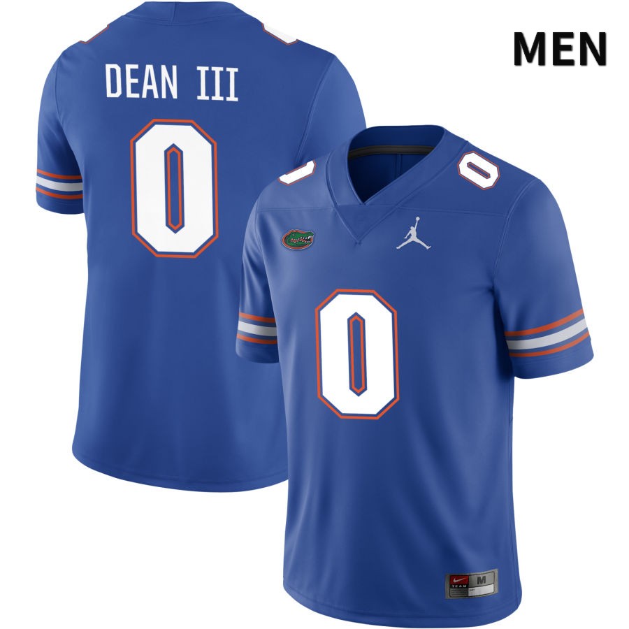 NCAA Florida Gators Trey Dean III Men's #0 Jordan Brand Royal 2022 NIL Stitched Authentic College Football Jersey WQJ5664DQ